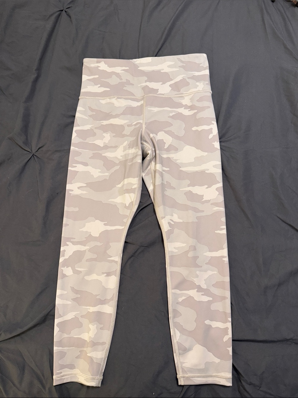 Athleta Light Gray Camo Leggings